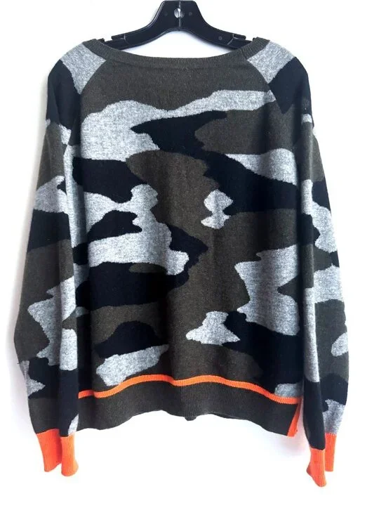 Brodie Cashmere Camo Print 100% Cashmere Sweater L - Picture 5 of 8